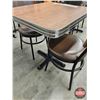 Image 3 : Restaurant Table : Woodgrain Laminate Top : c/w (2) Chairs