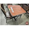 Image 2 : Restaurant Table : Woodgrain Laminate Top : c/w (2) Chairs