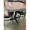 Image 3 : Restaurant Table : Woodgrain Laminate Top : c/w (2) Chairs