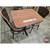Image 1 : Restaurant Table : Woodgrain Laminate Top : c/w (2) Chairs