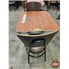 Image 2 : Restaurant Table : Woodgrain Laminate Top : c/w (2) Chairs