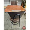 Image 2 : Restaurant Table : Woodgrain Laminate Top : c/w (2) Chairs