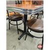 Image 3 : Restaurant Table : Woodgrain Laminate Top : c/w (2) Chairs