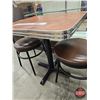Image 3 : Restaurant Table : Woodgrain Laminate Top : c/w (2) Chairs