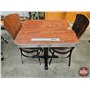 Image 1 : Restaurant Table : Woodgrain Laminate Top : c/w (2) Chairs