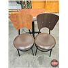 Image 2 : Restaurant Table : Woodgrain Laminate Top : c/w (2) Chairs
