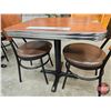 Image 5 : Restaurant Table : Woodgrain Laminate Top : c/w (2) Chairs