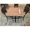 Image 1 : Restaurant Table : Woodgrain Laminate Top : c/w (2) Chairs