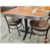 Image 3 : Restaurant Table : Woodgrain Laminate Top : c/w (2) Chairs