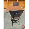 Image 2 : Restaurant Table : Woodgrain Laminate Top : c/w (2) Chairs