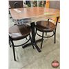 Image 4 : Restaurant Table : Woodgrain Laminate Top : c/w (2) Chairs