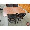 Image 1 : Restaurant Table : Woodgrain Laminate Top : c/w (4) Chairs