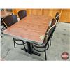 Image 2 : Restaurant Table : Woodgrain Laminate Top : c/w (4) Chairs