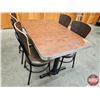 Image 3 : Restaurant Table : Woodgrain Laminate Top : c/w (4) Chairs