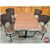 Image 4 : Restaurant Table : Woodgrain Laminate Top : c/w (4) Chairs