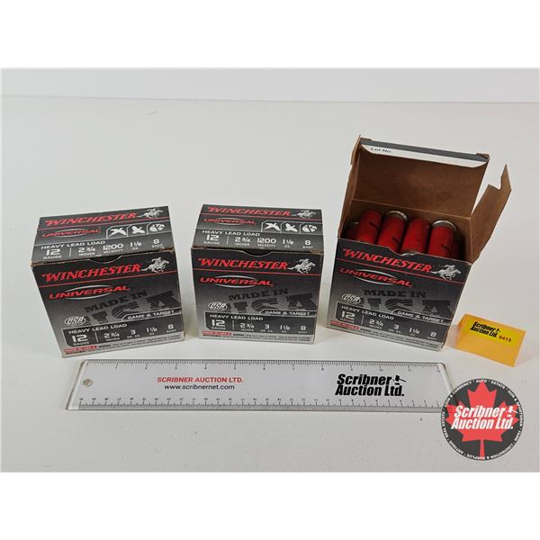 AMMO : Winchester Universal : 12ga 2-3/4″ (1-1/8oz : #8 Shot) (74 Rnds TOTAL)