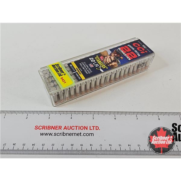 AMMO : CCI 22 Plinkster Special Edition Stangers : 22LR (32gr : HP) (100 Rnds TOTAL)
