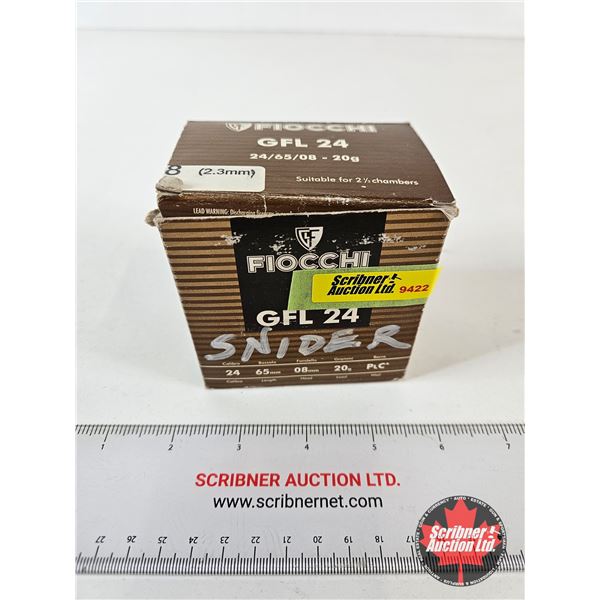 PRIMED HULLS : Fiocchi : 24ga 2-1/2″ (18 Count TOTAL)