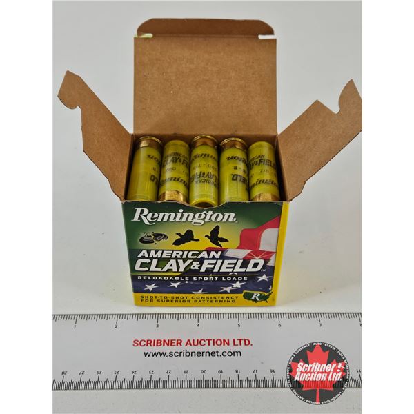 AMMO : Remington American Clay & Field : 20ga 2-3/4″ (7/8oz : #8 Shot) (25 Rnds TOTAL)