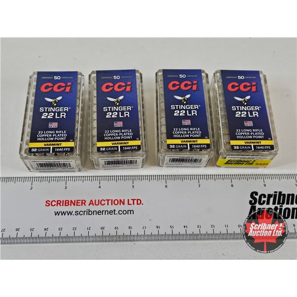 AMMO : CCI Stinger : 22LR (32gr : HP) (193 Rnds TOTAL)