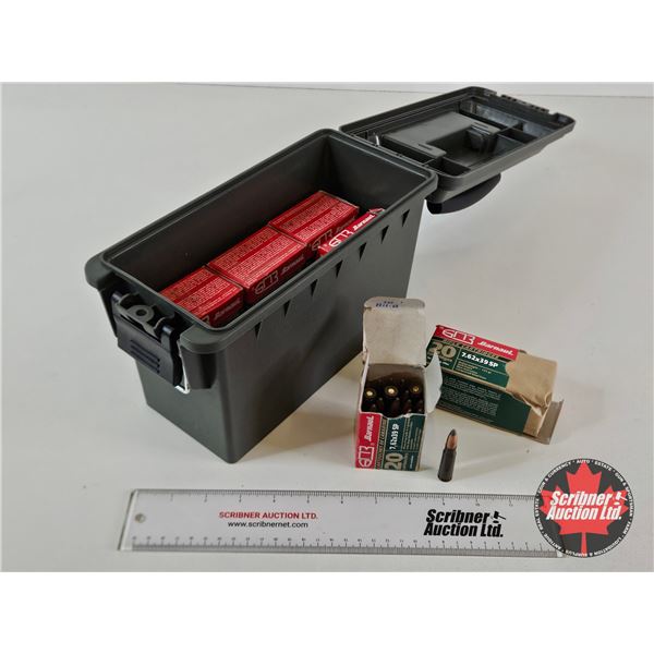 AMMO : Barnaul : 7.62x39 (125gr : SP) (239 Rnds TOTAL) : c/w Plastic Ammo Box