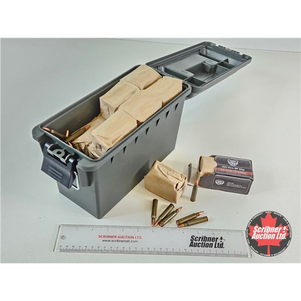 AMMO : MFS : 223 Rem (55gr : HP) (560 Rnds TOTAL) : c/w Plastic Ammo Box