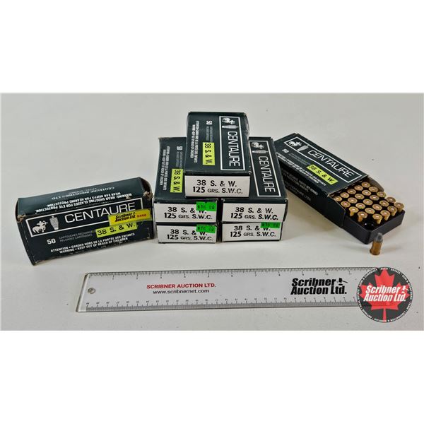AMMO : Centaure : 38 S&W (125gr : SWC) : Factory Reloads (338 Rnds TOTAL)