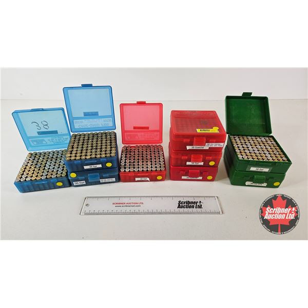 AMMO - Reloads : 38 Special : Variety (839 Rnds TOTAL) : c/w (9) Plastic Ammo Boxes