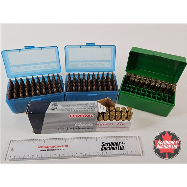 AMMO - Reloads : 308 Win (139 Rnds TOTAL) : c/w (3) Plastic Ammo Boxes