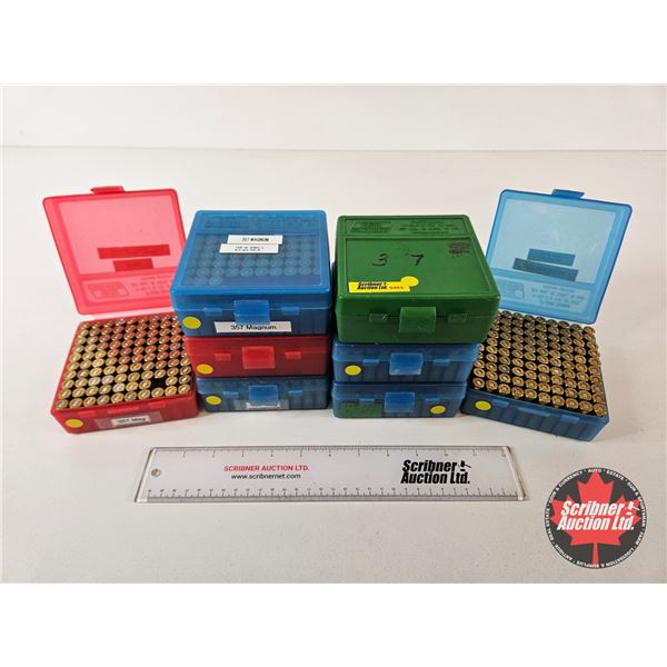 AMMO - Reloads : 357 Mag : Variety (720 Rnds TOTAL) : c/w (8) Plastic Ammo Boxes