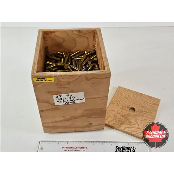 AMMO - Reloads : 38 Special : SWC (890 Rnds TOTAL) : c/w Wooden Box