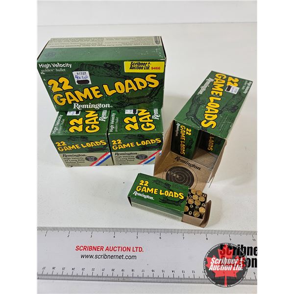 AMMO : Remington Game Loads : 22LR (36gr : HP) (1600 Rnds TOTAL)