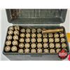 Image 3 : AMMO : Variety of Rifle Rounds (37 Rnds TOTAL) : c/w (41) 22-250 Rem Brass & Plastic Ammo Box