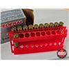 Image 6 : AMMO : Variety of Rifle Rounds (37 Rnds TOTAL) : c/w (41) 22-250 Rem Brass & Plastic Ammo Box