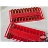 Image 7 : AMMO : Variety of Rifle Rounds (37 Rnds TOTAL) : c/w (41) 22-250 Rem Brass & Plastic Ammo Box
