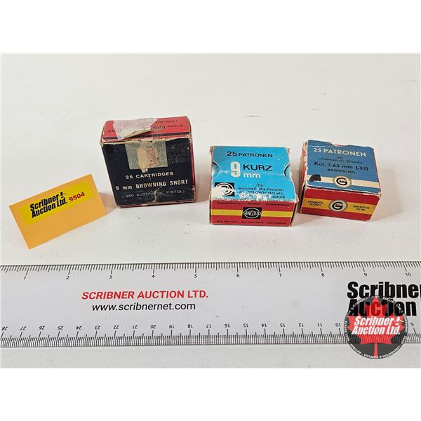 AMMO : Vintage Lapua & Geco : 380 Auto & 32 Auto (46 Rnds TOTAL)
