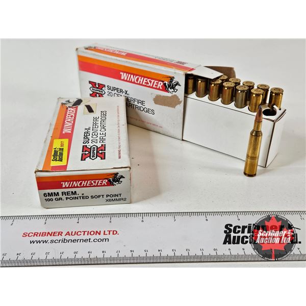 AMMO : Winchester Super-X : 6mm Rem (100gr : PSP) (36 Rnds TOTAL)