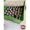 Image 3 : (2) Hodgdon Pyrodex P Containers : c/w 50cal 370gr Maxi-Ball Lead Bullets (45ct) & Plastic Box