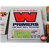 Image 3 : Winchester-Western Powder : (3) Opened Cans : c/w Assorted Primers (283 Count TOTAL)