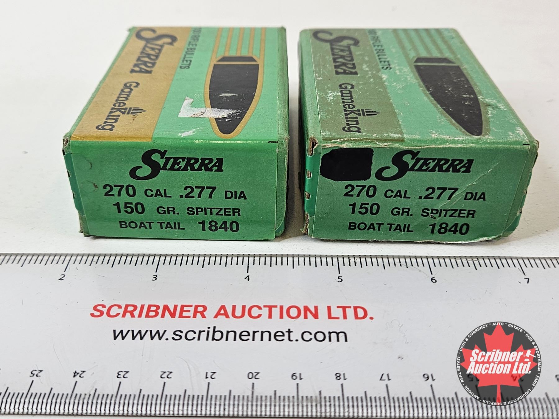Sierra GameKing : 270cal .277 : 150gr Spitzer Boat Tail Bullets : (2) Boxes