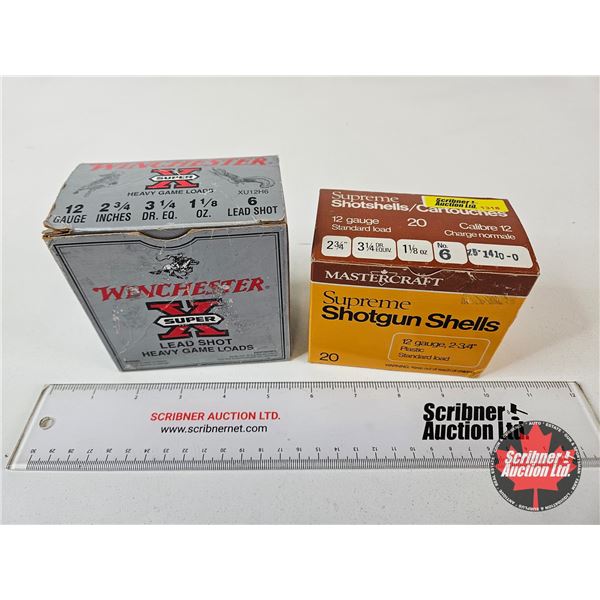 AMMO : Winchester Super-X & Mastercraft : 12ga 2-3/4″ (1-1/8oz : #6 Shot) (45 Rnds TOTAL)