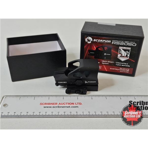 Scorpion Outdoors RS2050 Prismatic Red Dot Sight : c/w Quick Detach Mount & Box