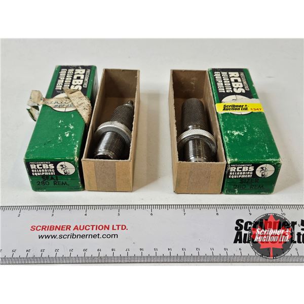 RCBS 280 Rem Reloading Dies : Sizer & Seating Die : c/w Boxes