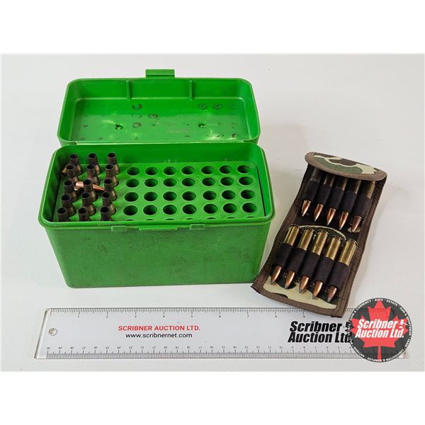 AMMO : 308 Win (10 Rnds TOTAL) : c/w Belt Loop Holder : MTM Case & (15) 280 Rem Brass