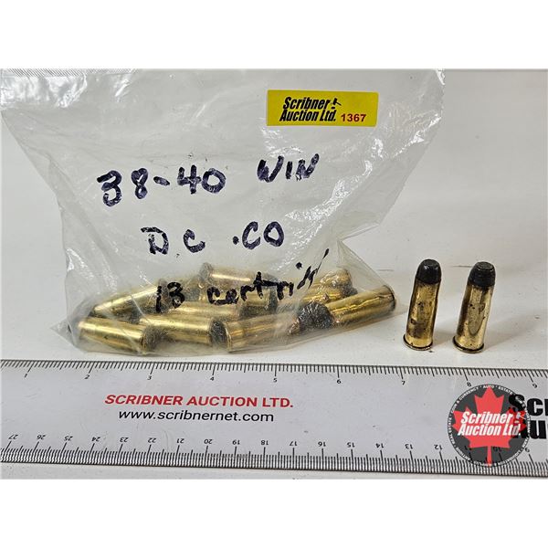 AMMO : Antique Dominion Cartridge Co. : 38-40 Win (13 Rnds TOTAL)