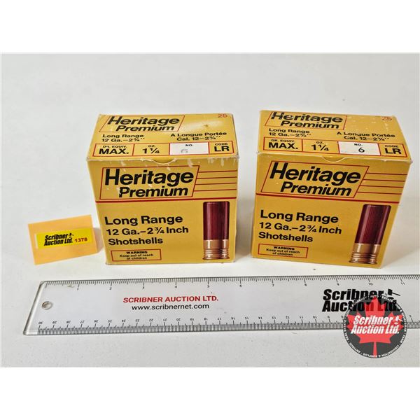 AMMO : Heritage Premium : 12ga 2-3/4″ (1-1/4oz : #6 Shot) (50 Rnds TOTAL)
