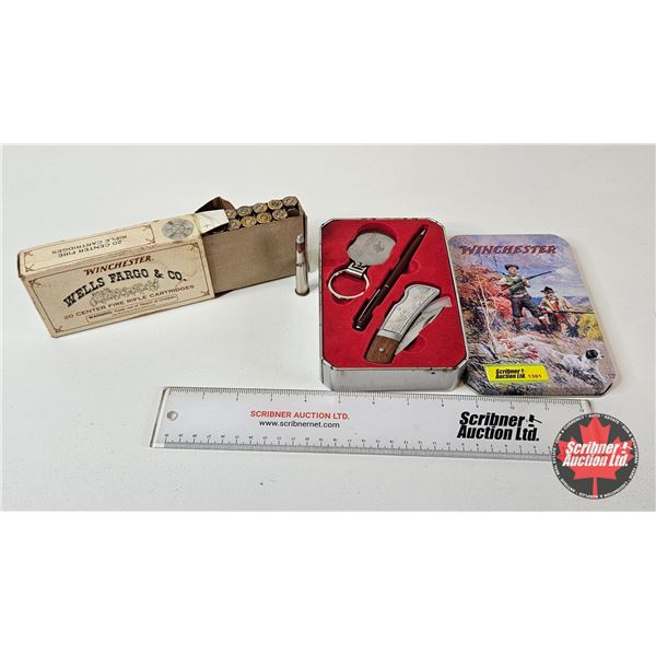 AMMO : Winchester Wells Fargo : 30-30 Win (20 Rnds TOTAL) : c/w Winchester Collector Gift Set