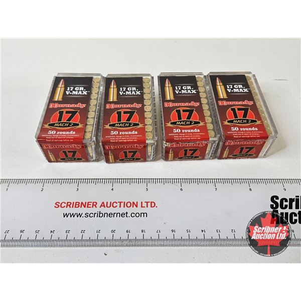 AMMO : Hornady : 17 Mach 2 (17gr : V-MAX) (200 Rnds TOTAL)