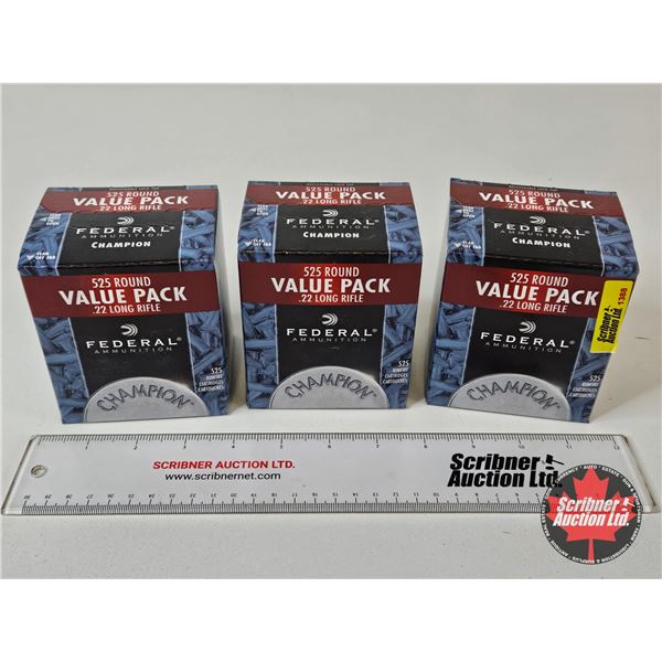 AMMO : Federal Champion : 22LR (36gr : CPHP) (1575 Rnds TOTAL)