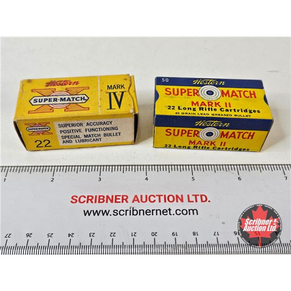 AMMO : Vintage Western Super-Match Mark II & IV : 22LR (40gr : LRN) (100 Rnds TOTAL)